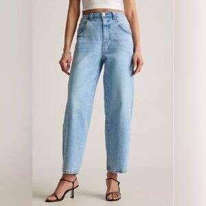 Quince Women's Light Blue High Rise Jeans